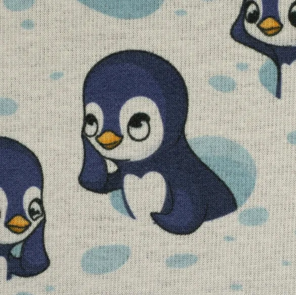 Fleece wit met pinguïns
